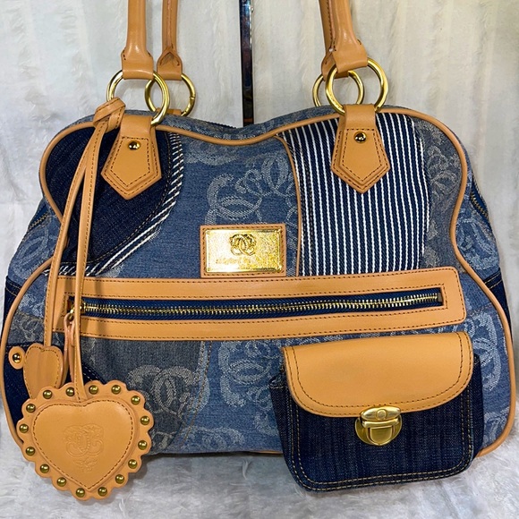Sharif Handbags - Sharif 1827 Denim Patch and Leather Satchel NWOT